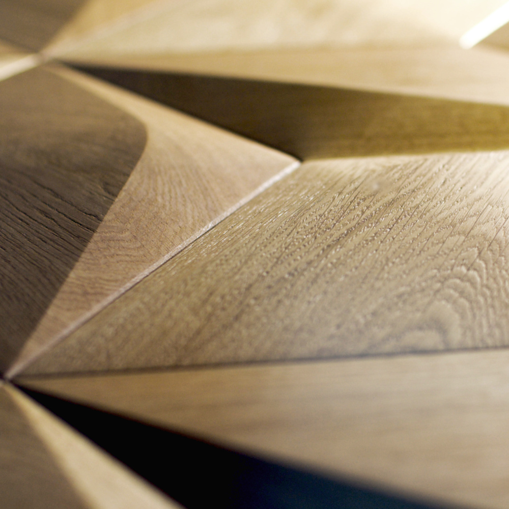 Wanddesign Exclusiv 3D Rhombus Minus Wandverkleidung Holz Exclusiv 3D