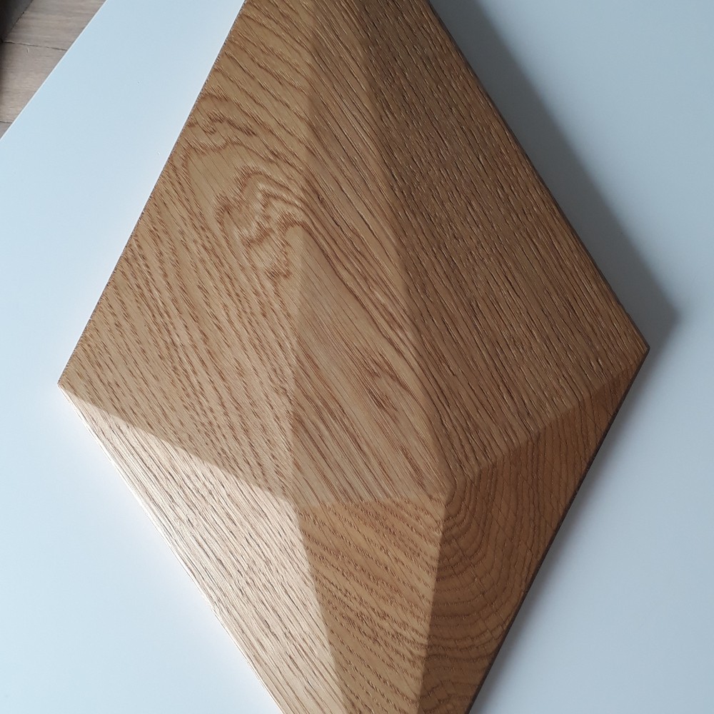 Wanddesign 3D Diamant, Eiche natur, geölt Wandverkleidung Holz Exclusiv 3D