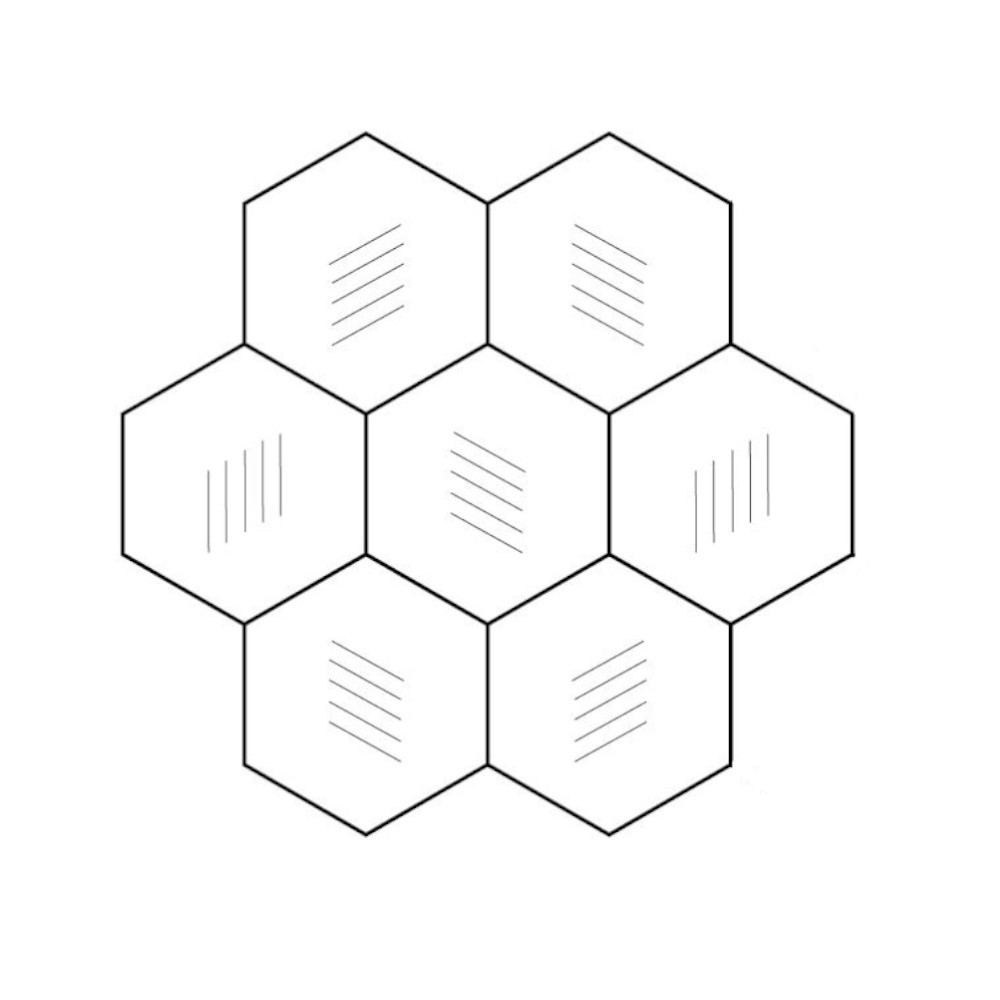 Unique Designparkett: Hexagon
