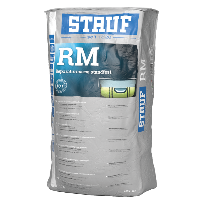 STAUF RM Standfeste, zementäre Spachtelmasse unter Parkett oder elastischen/textilen Belägen