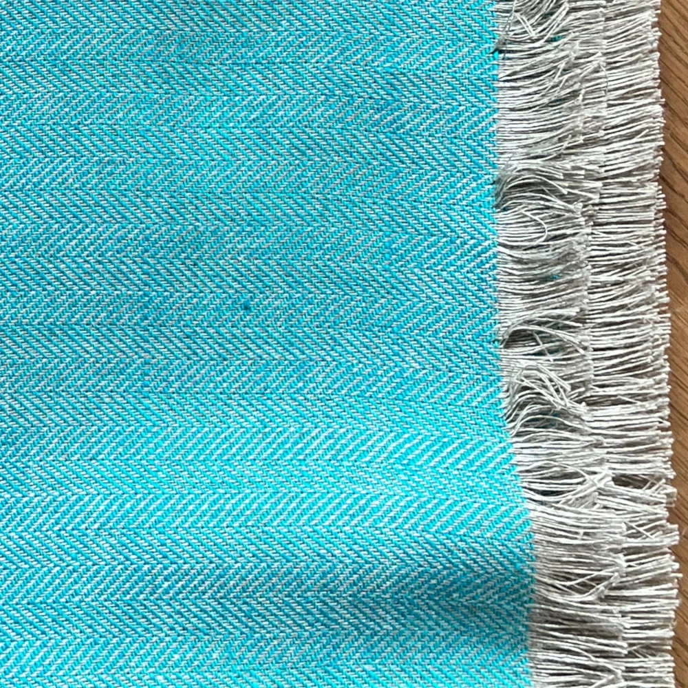 Decke aus irischem Leinen - Türkis Decke aus irischem Leinen - Türkis