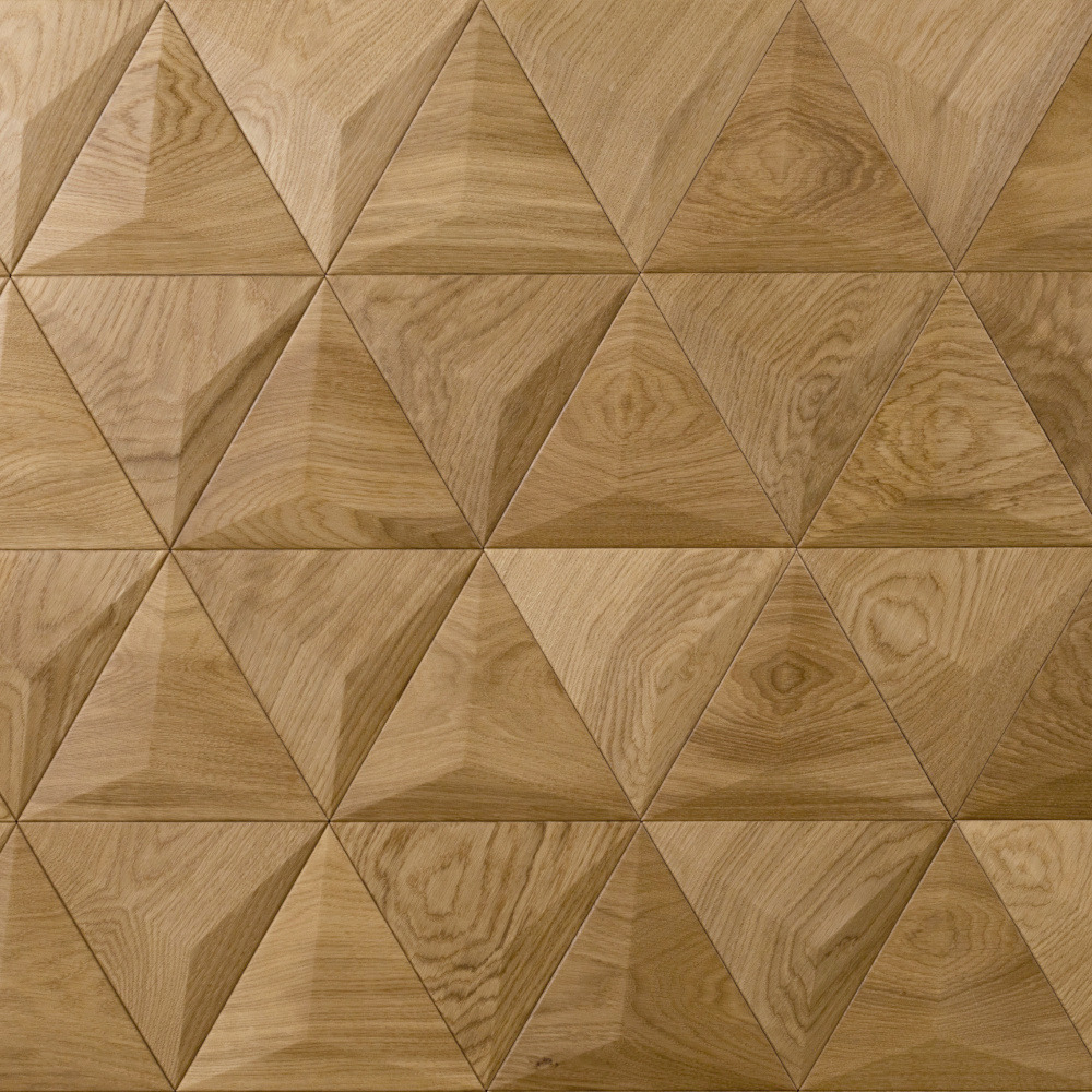 Wanddesign Exclusiv 3D Pyramide Eiche Natur Wandverkleidung Holz Exclusiv 3D