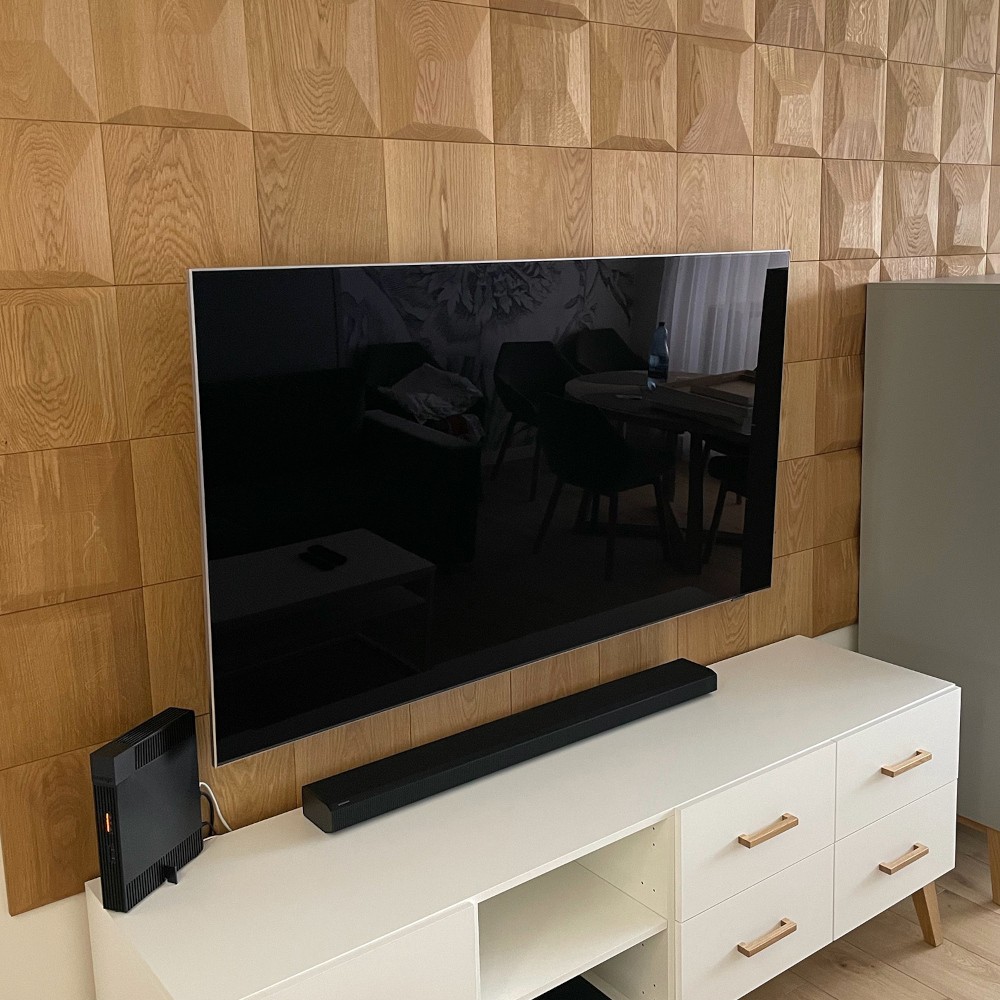 Wanddesign Kissen (3D) und Quadrat (2D) Wandverkleidung Holz Exclusiv 3D