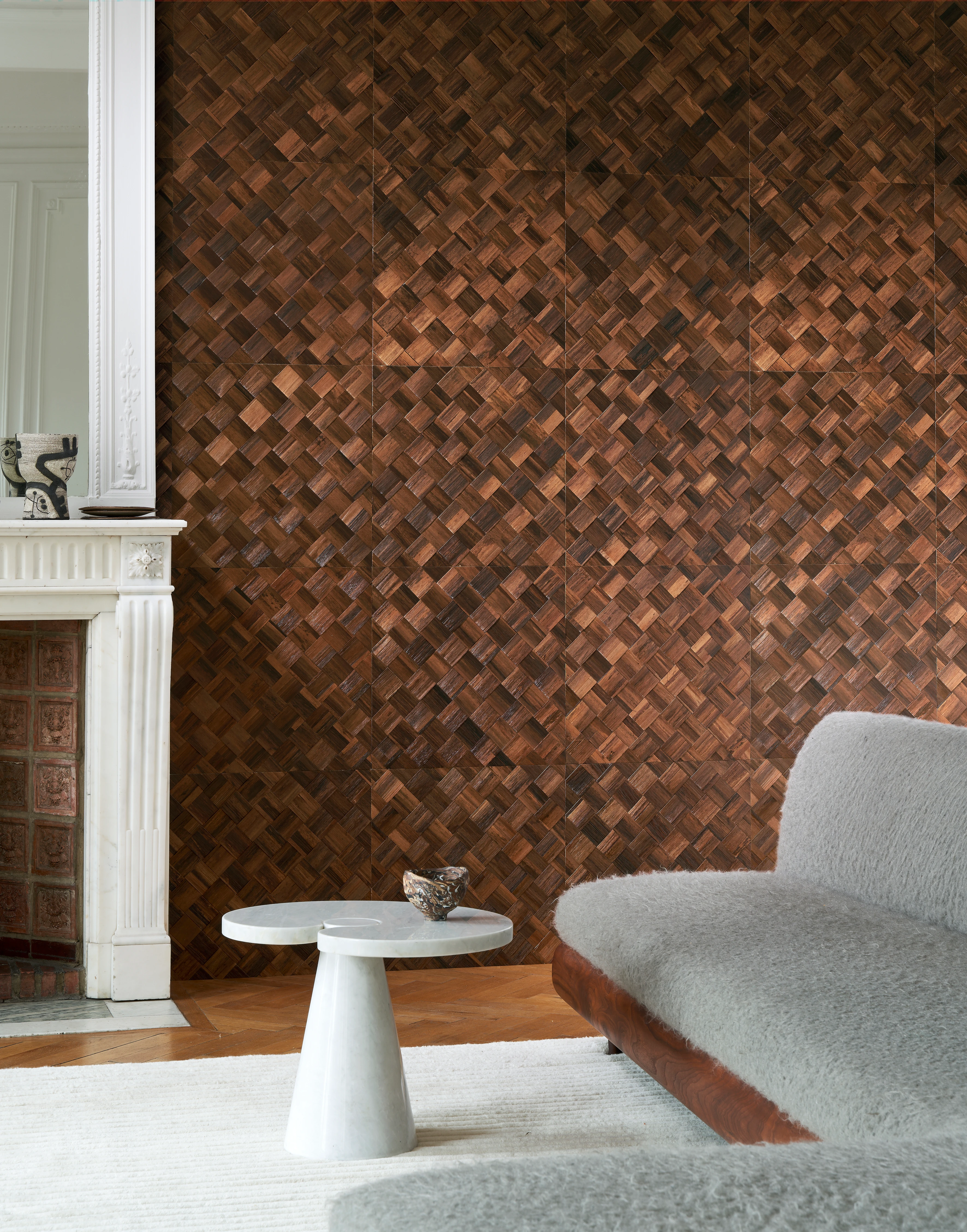 Les Forêts Tinto Tapete aus der Rinde des Bananenbaums