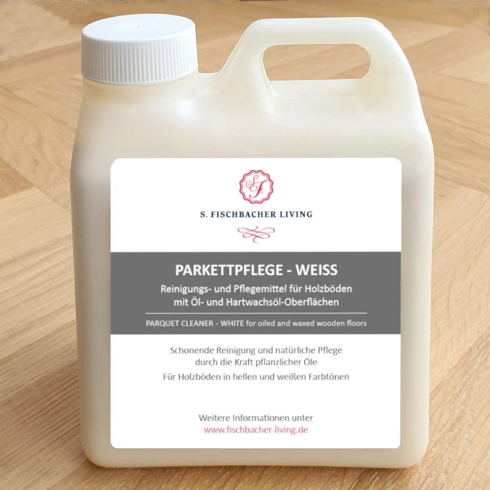 Parkettpflege für helle und weiße Parkettfarben Bodenpflege Pflegemittel Parkettreinigung