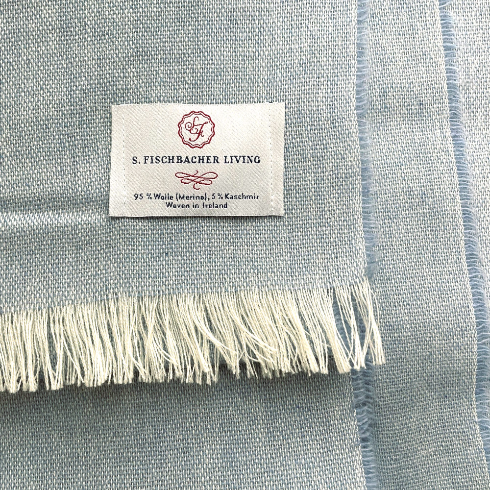 Leichter Schal Merino & Cashmere - Summer Breeze Sommerschal, hellblauer Schal, Kaschmir, Merinowolle