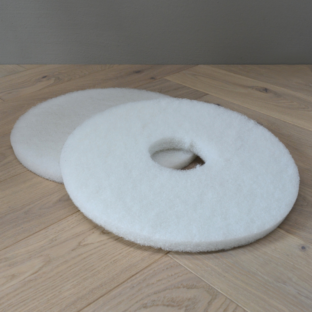 Superpad weiß, Durchmesser 33 cm Polieren, Einarbeiten Öl