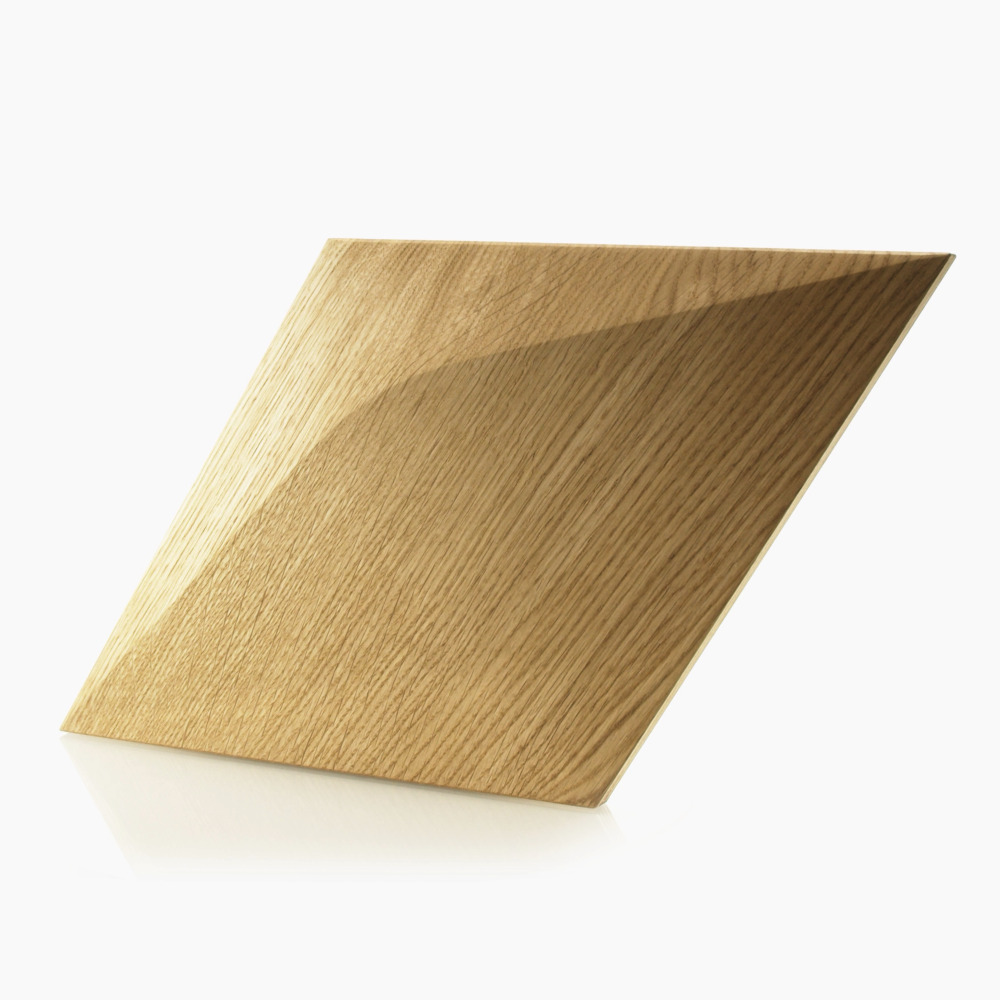 Wanddesign 3D Rhombus Minus Eiche natur, geölt Wandverkleidung Echtholz