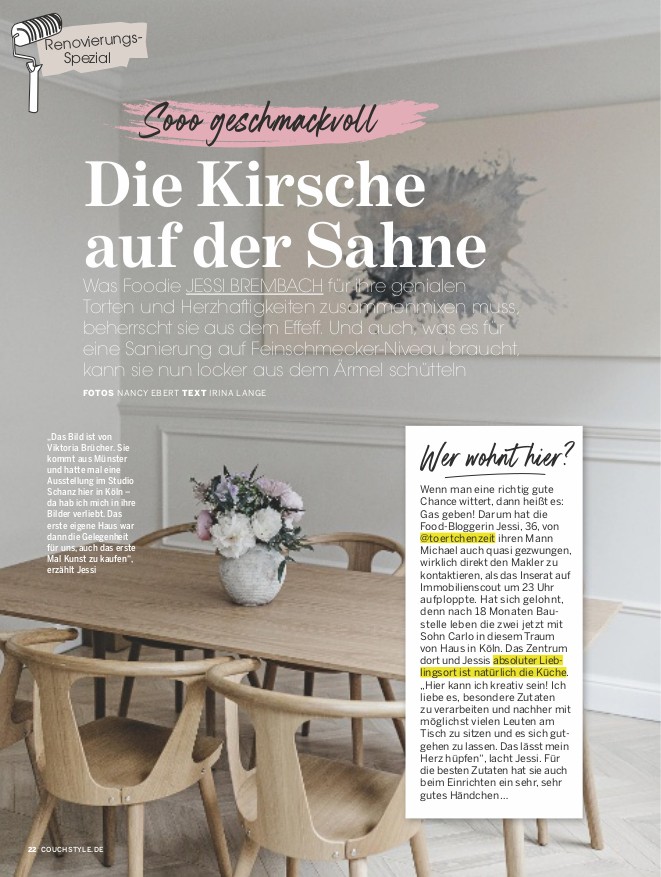 Eiche Antik Creamy Horse im Couch Magazin Presseartikel