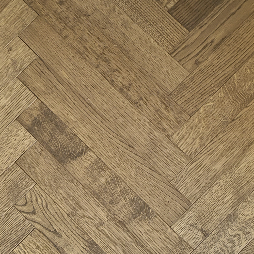 Fischgrät Eiche Noblesse Walnut Braunes Fischgrätparkett