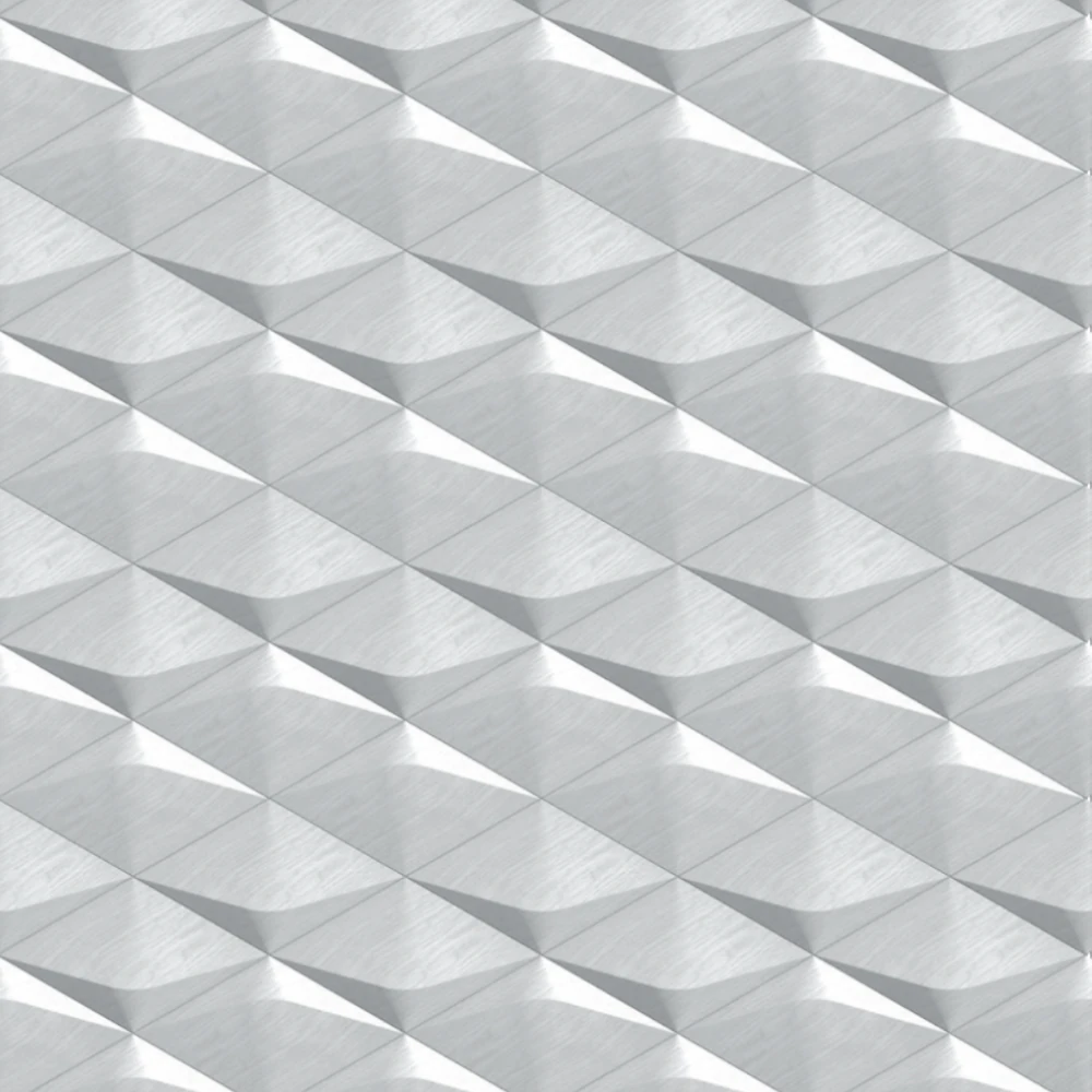 Wanddesign mit Rhombus Minus 3D Wandverkleidung Echtholz