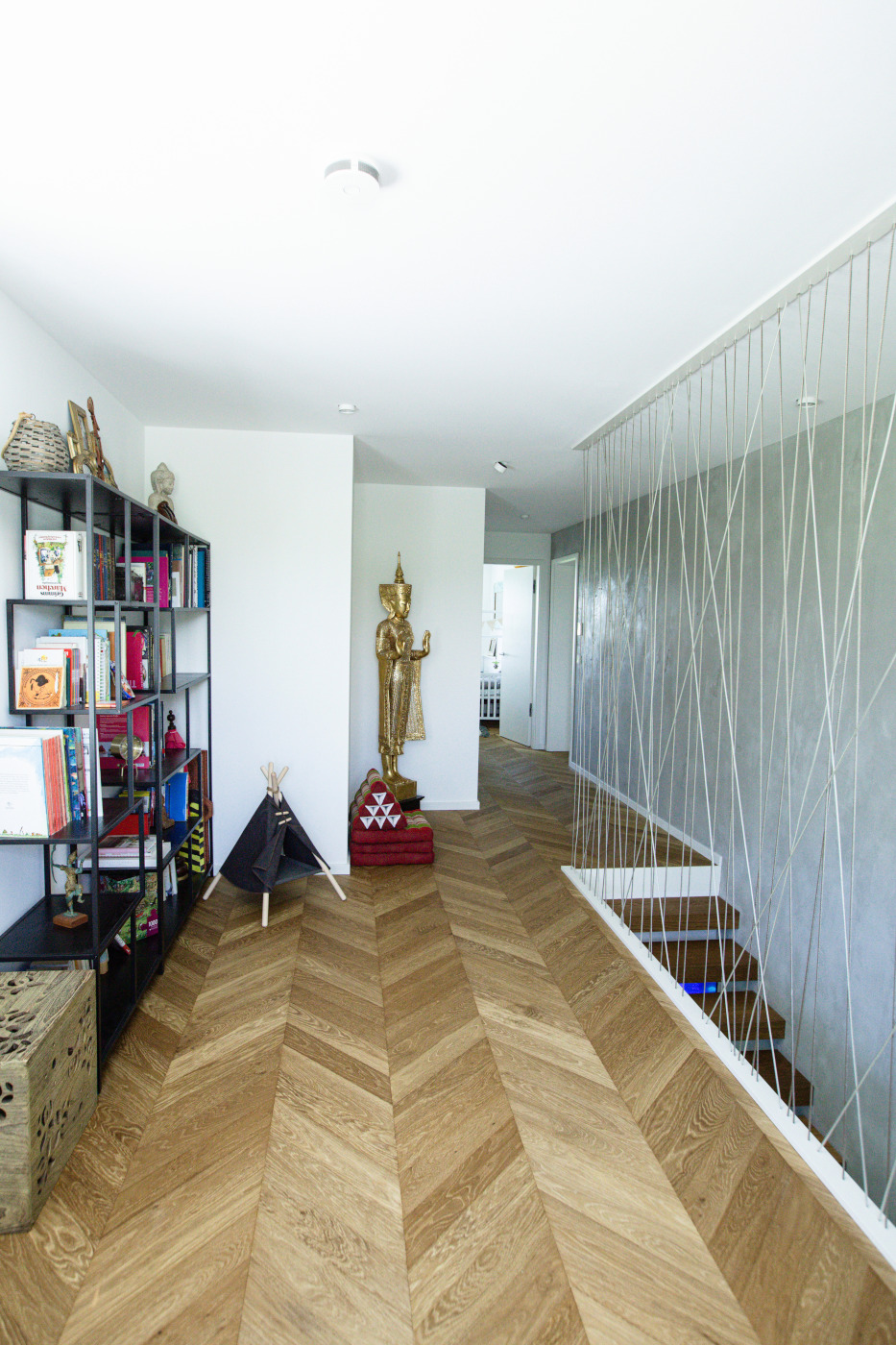 Französisches Fischgrät Parkett, Winkel 45°, Eiche Clear Oil, stark strukturiert Chevron Eichenparkett Naturöl