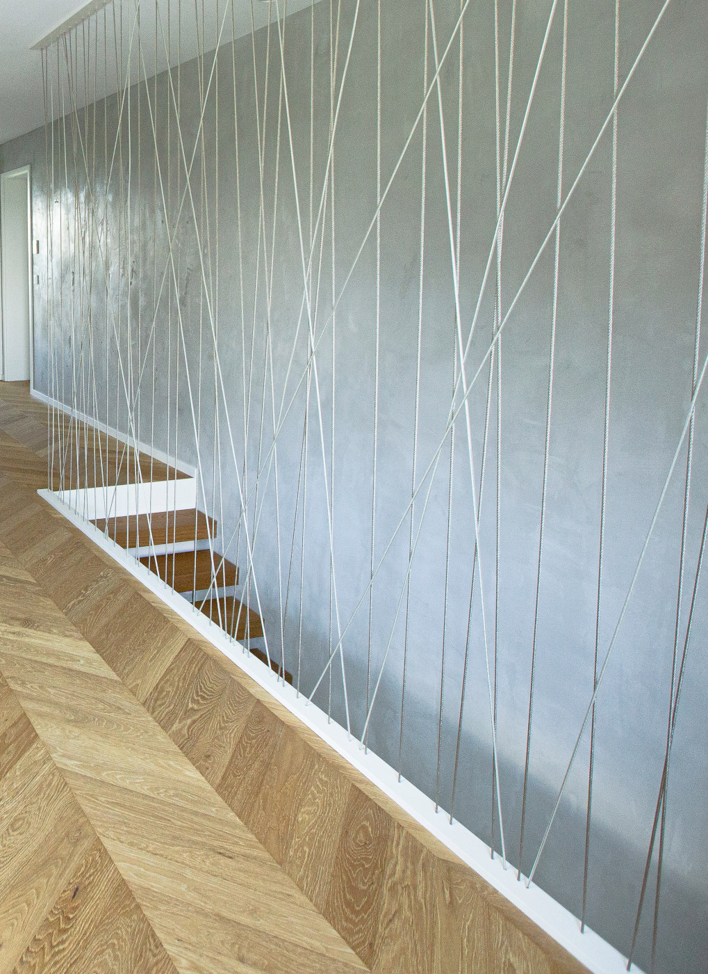 Französisches Fischgrät Parkett, Winkel 45°, Eiche Clear Oil, stark strukturiert Chevron Eichenparkett Naturöl