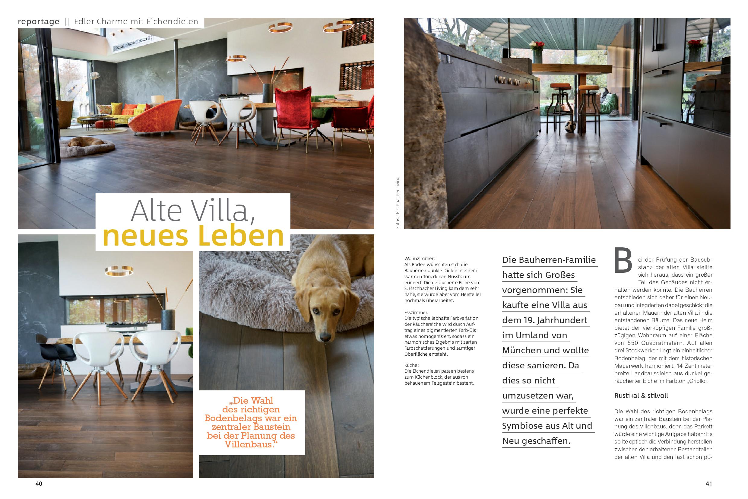 Reportage Umbauen und Modernisieren Reportage Villa München Dielen Räuchereiche