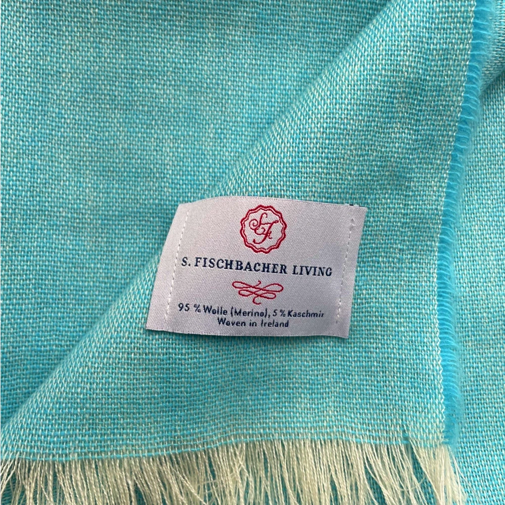 Leichter Schal Merino & Cashmere - Caribic Sommerschal, türkis Schal, Kaschmir, Merinowolle