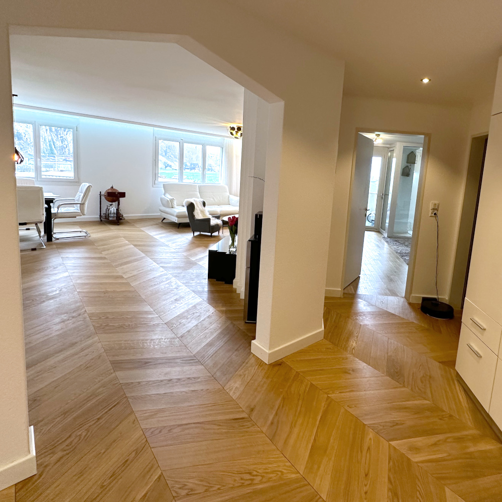 Franz. Fischgrät 60° Eiche Clear Premium Chevron, Französisches Fischgrätparkett