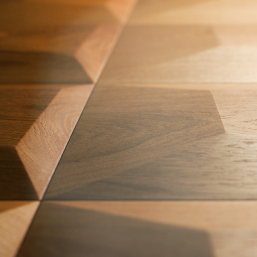 Wanddesign 3D Kissen Eiche natur, geölt Wandverkleidung Holz Exclusiv 3D