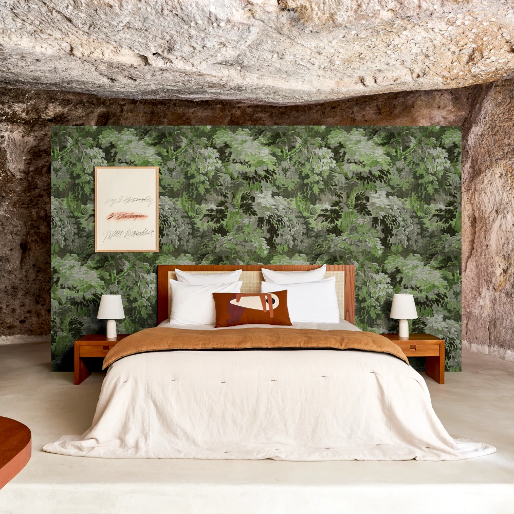 Dioré – Grass – 48010 Exklusive Naturfasertapete im Schlafzimmer