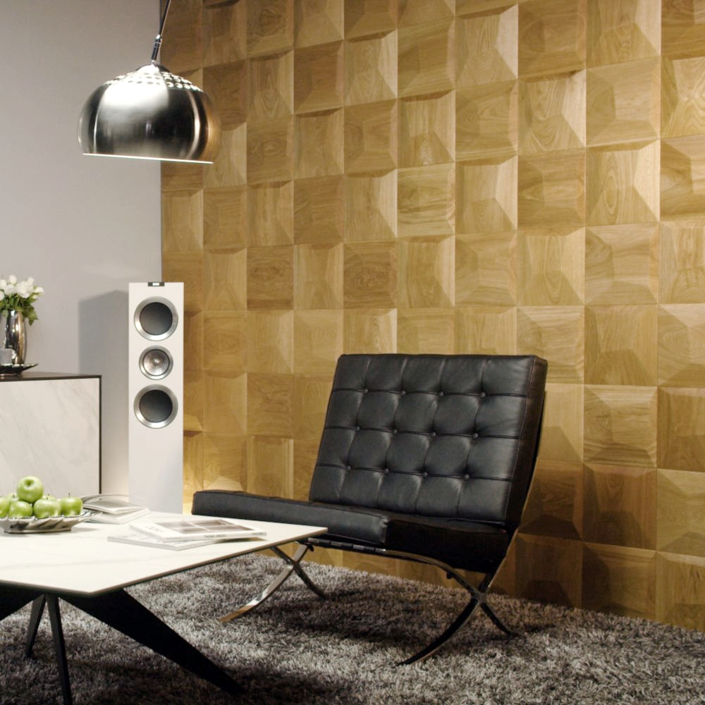 Wanddesign 3D Kissen Eiche natur, geölt Wandverkleidung Echtholz