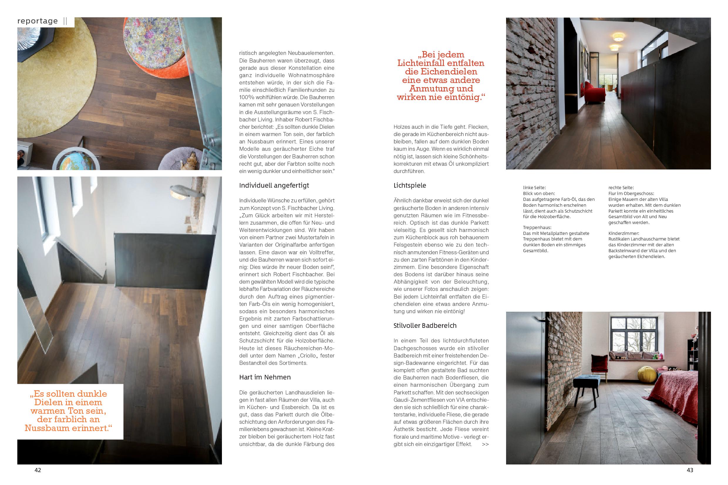 Reportage Umbauen und Modernisieren Reportage Villa München Dielen Räuchereiche