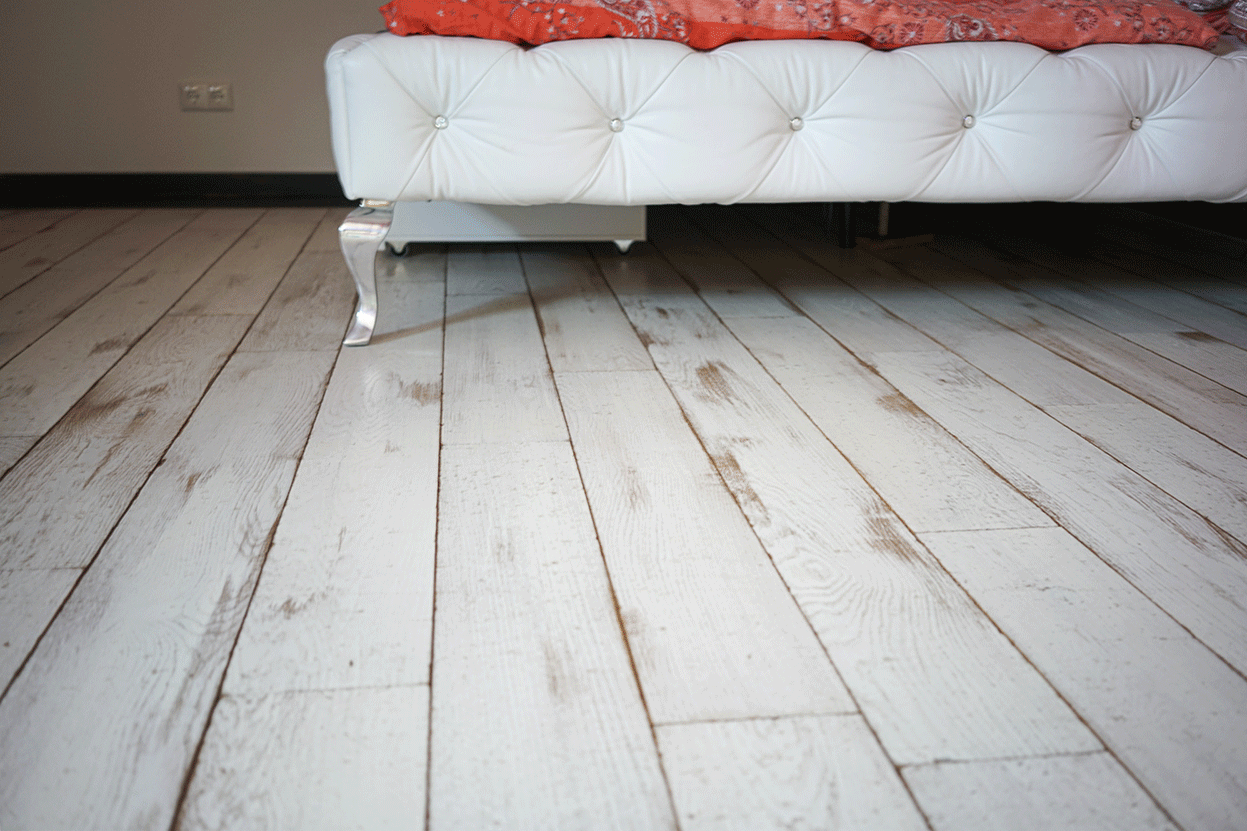Vintage-Dielen Loft Weiß Helle Vintage Dielen aus Eiche Kinderzimmer