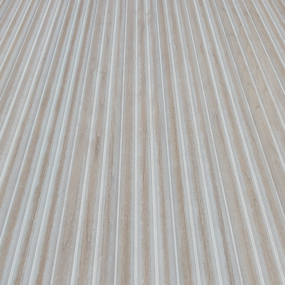 Wandpaneel Massivholz Wave, Farbton Whitewash Wandverkleidung Holz Weiß Wellenmuster
