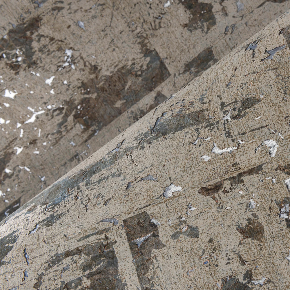 Éclat – Smoke – 48042 Exklusive Tapete mit Korkschicht und Metallglanz