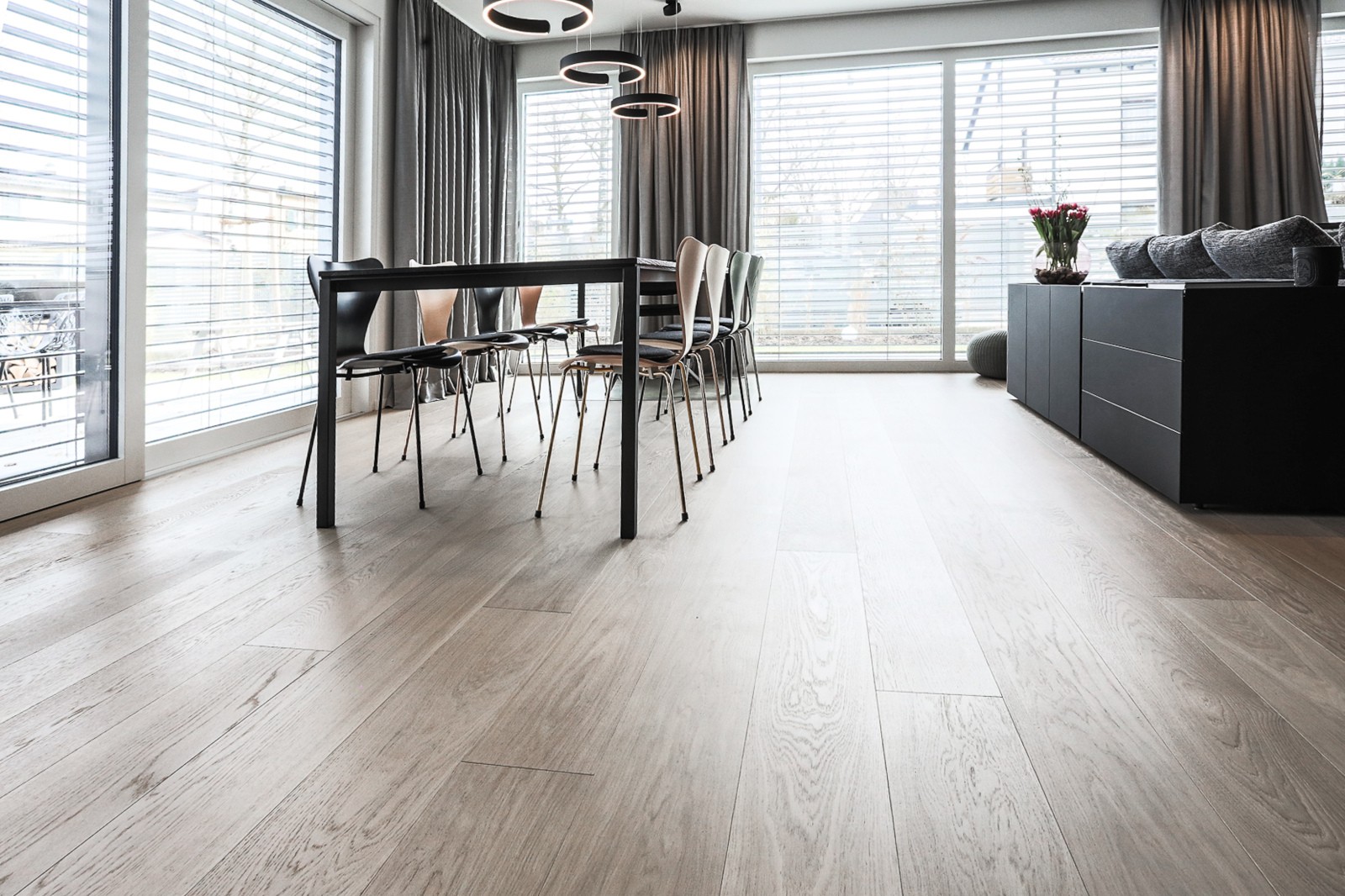 Landhausdielen Eiche Superwhite Helle Eichendielen Esstisch