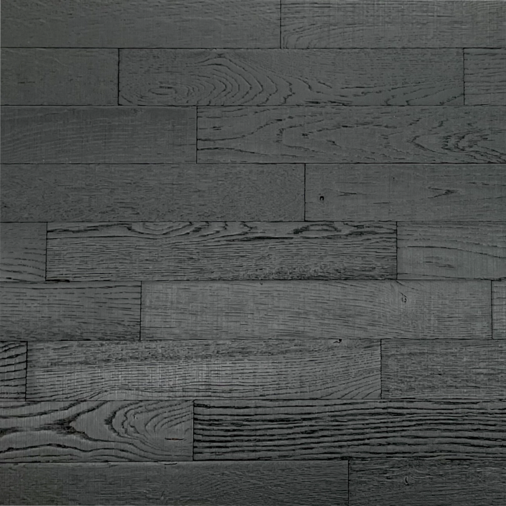 Eiche Night Black Sägerau Schwarzes Fischgrätparkett