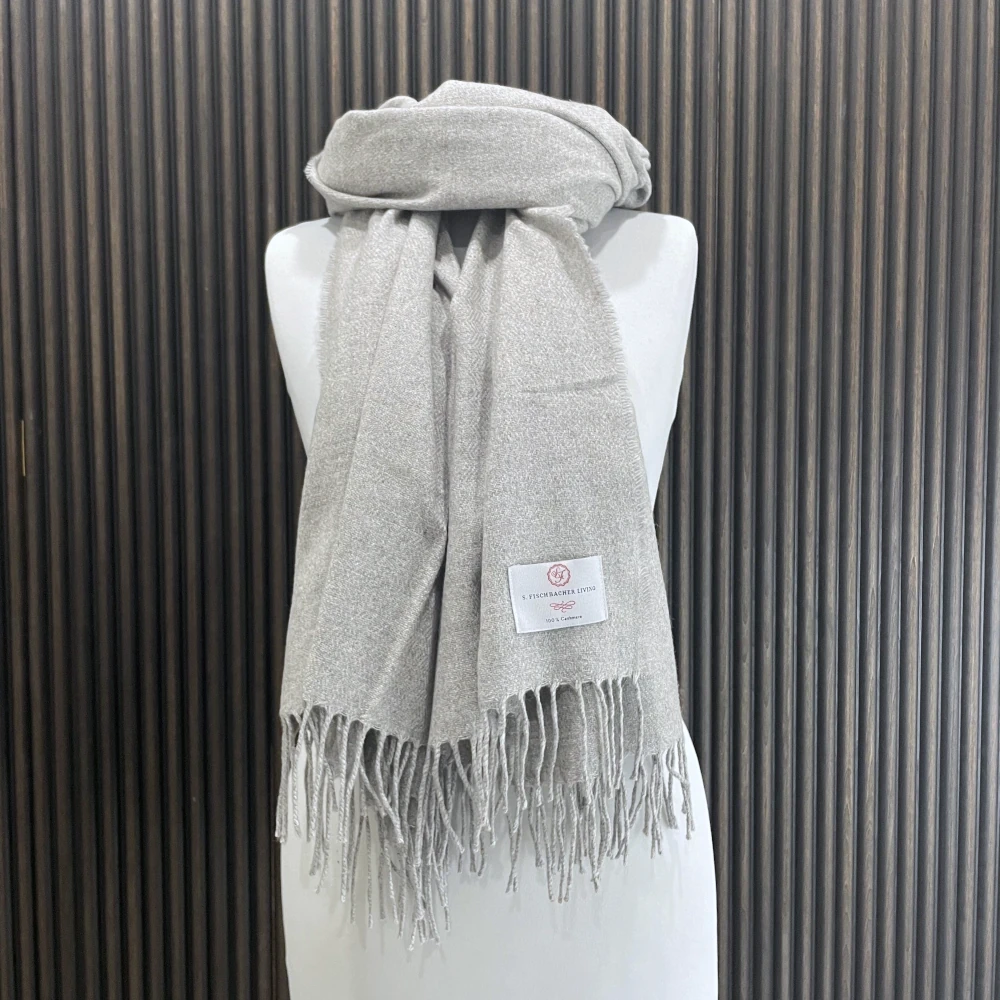 XXL Schal aus 100% Cashmere, Classic Grey Großer Kaschmir-Schal, Stola, Schultertuch