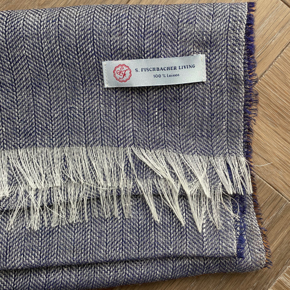 Irisches Leinen, blauer Sommerschal