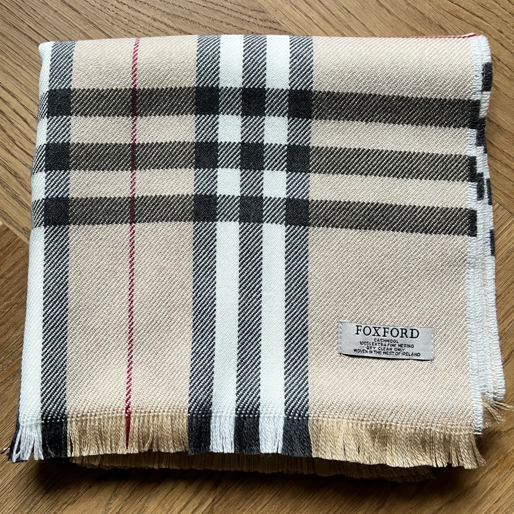 Foxford XXL Schal, Classic Stripes and Camel Großer Schal, feine Merinowolle