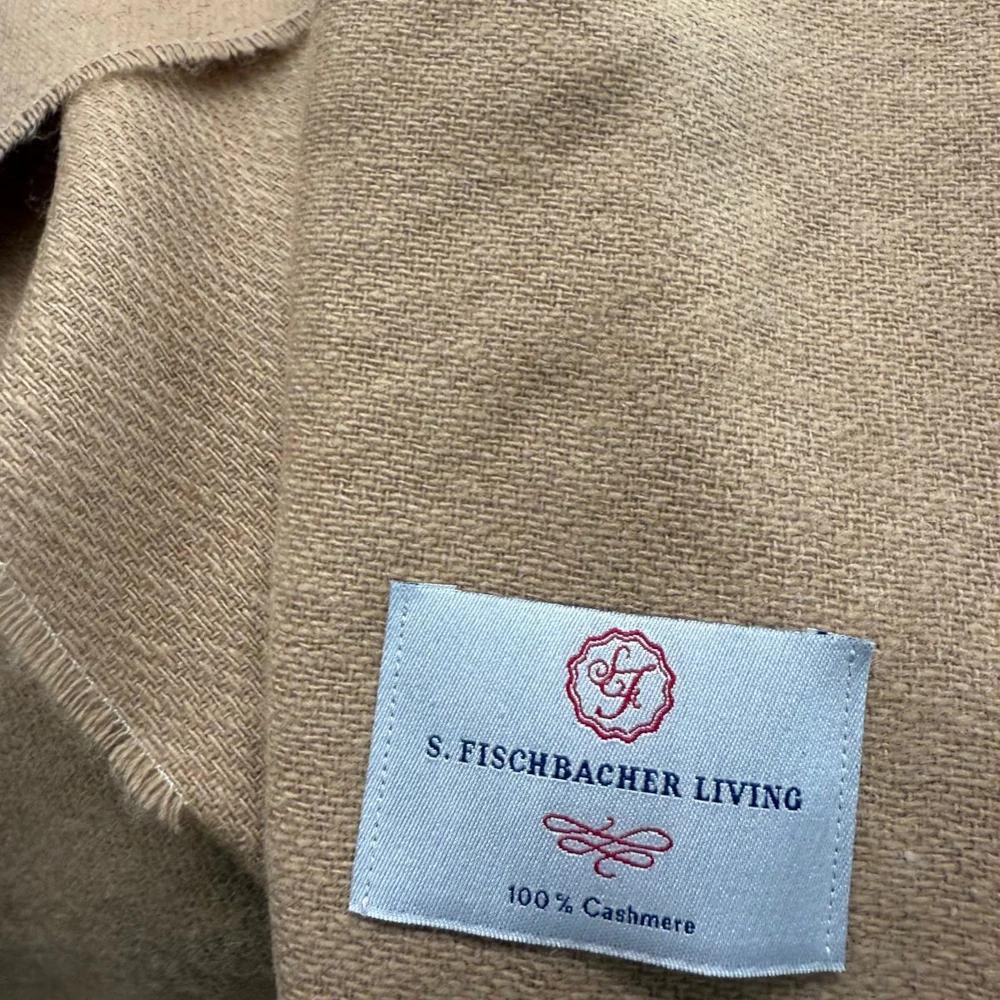 Plaid 100% Cashmere Camel Wolldecke