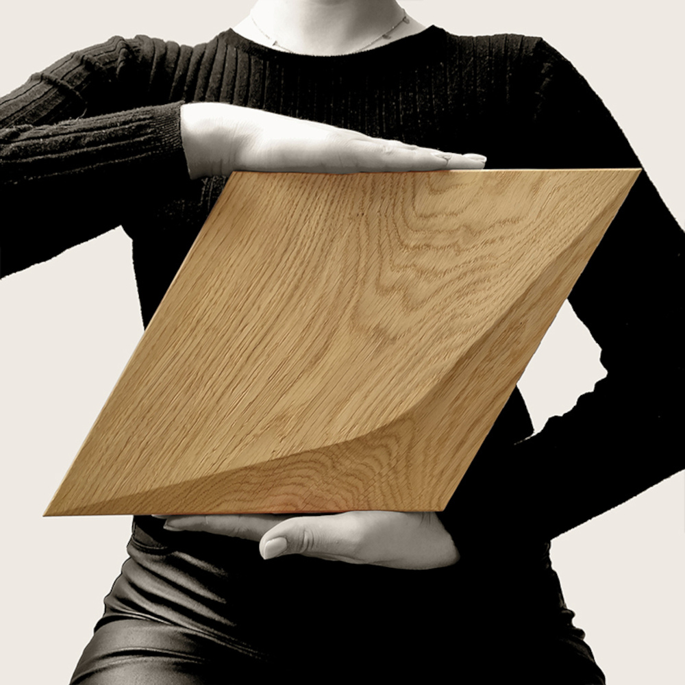 Wanddesign Exclusiv 3D Rhombus Minus Wandverkleidung Holz Exclusiv 3D