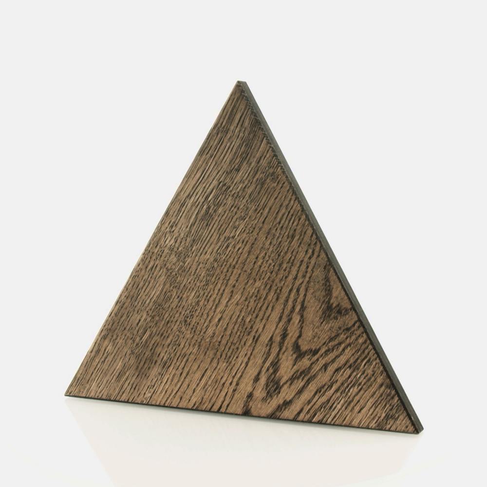 Wanddesign Dreieck (2D), Eiche schwarzbraun, geölt Wandverkleidung Echtholz