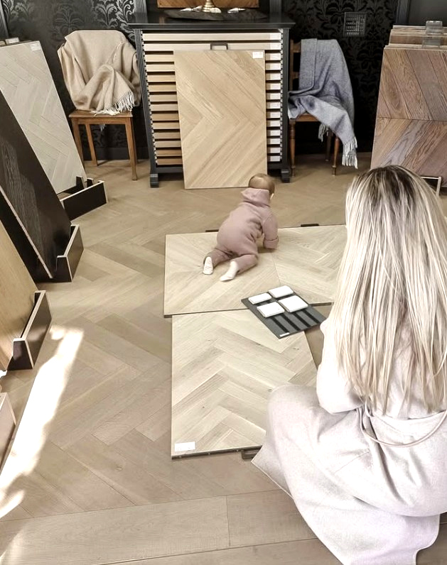 Parkettauswahl Patrizia bei S. Fischbacher Living Showroom Großkarolinenfeld