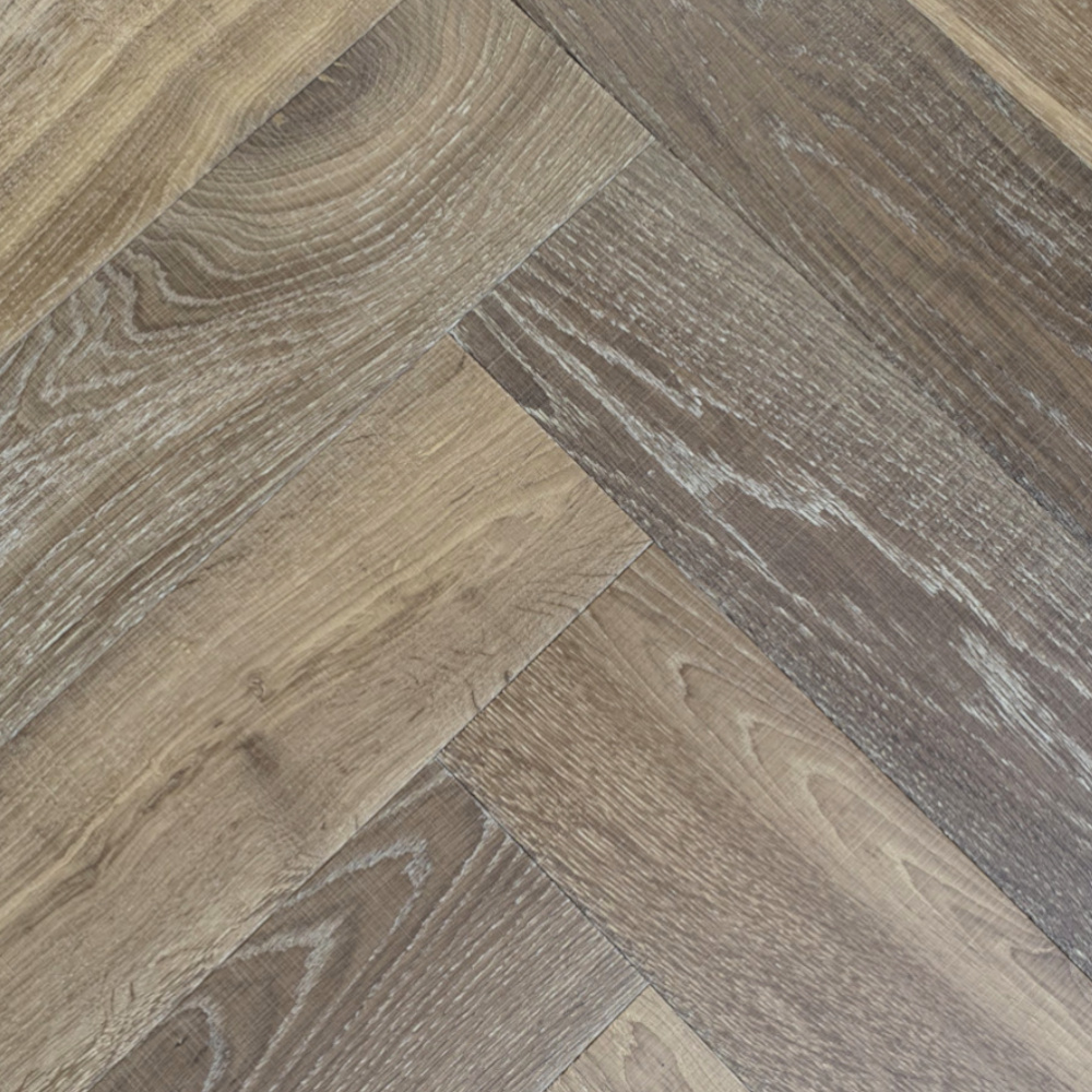 Fischgrät Eiche Greige Sägerau (geräuchert) Räuchereiche