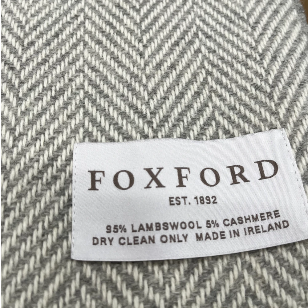 Plaid Cashmere Merino von Foxford - Ballina Fog