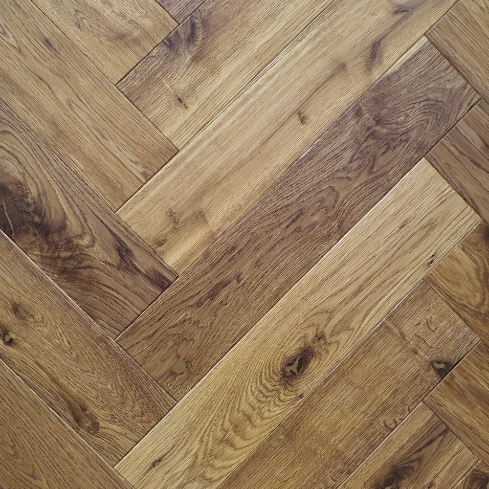 Fischgrät Eiche Caramel Pony, Robust Räuchereiche Antikparkett