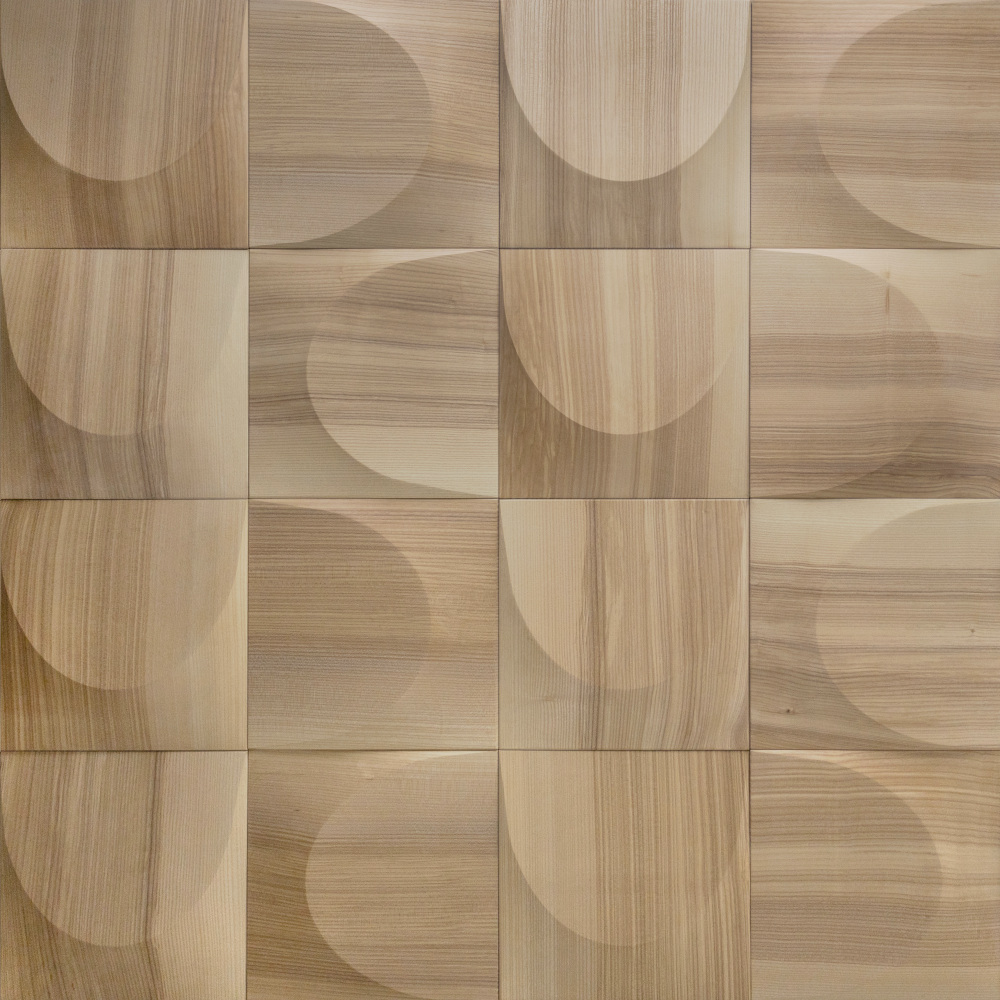 Wanddesign Exklusiv: Bogen 3D, Esche geölt Wandverkleidung Ash