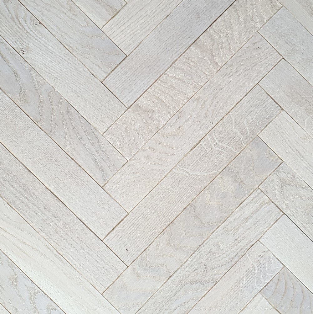 Fischgrät Antik Snow Horse Weißes Antikparkett Massivholz