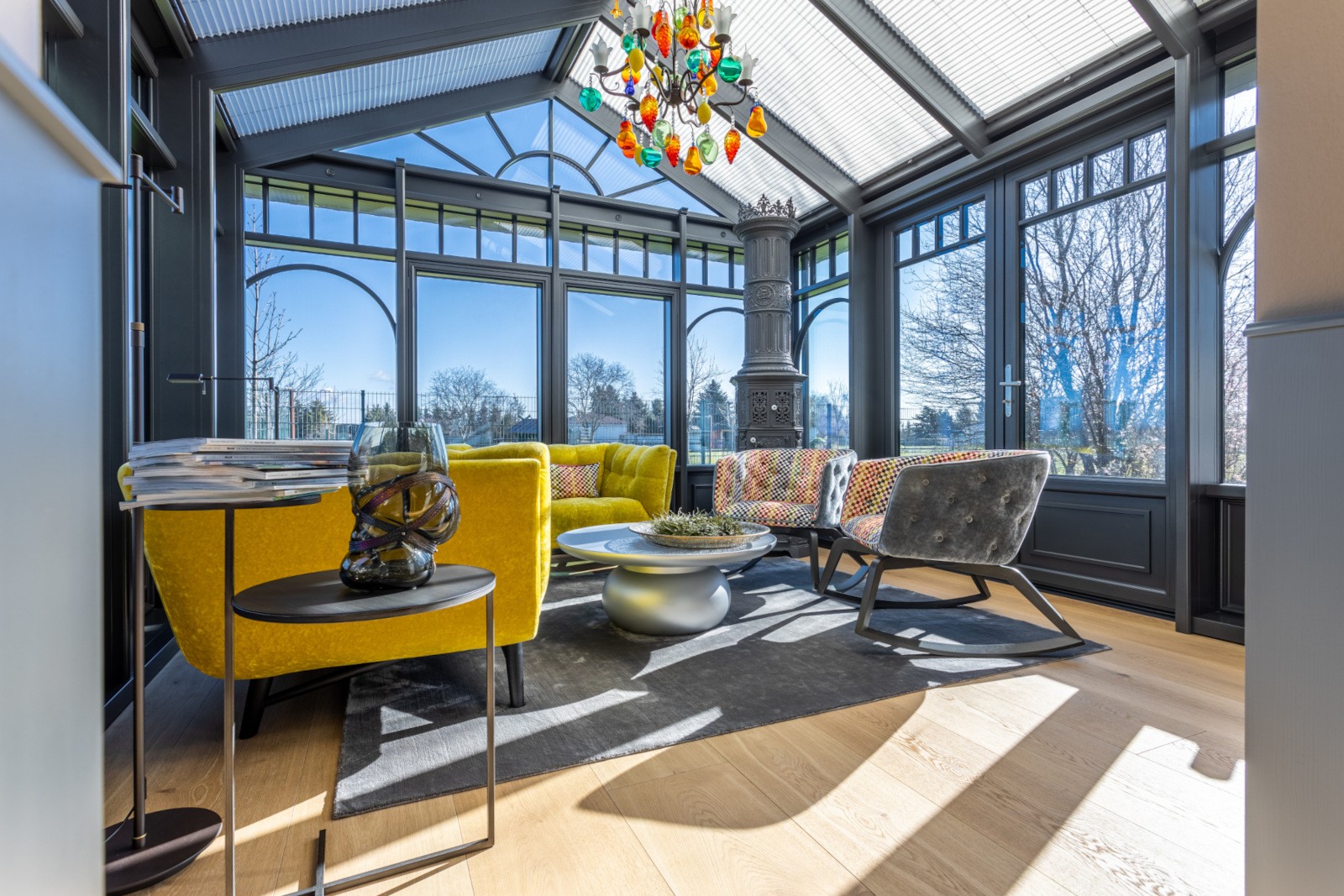 Schlossdielen / XXL-Dielen Eiche Clear White, Sortierung Select Eichendielen Wintergarten